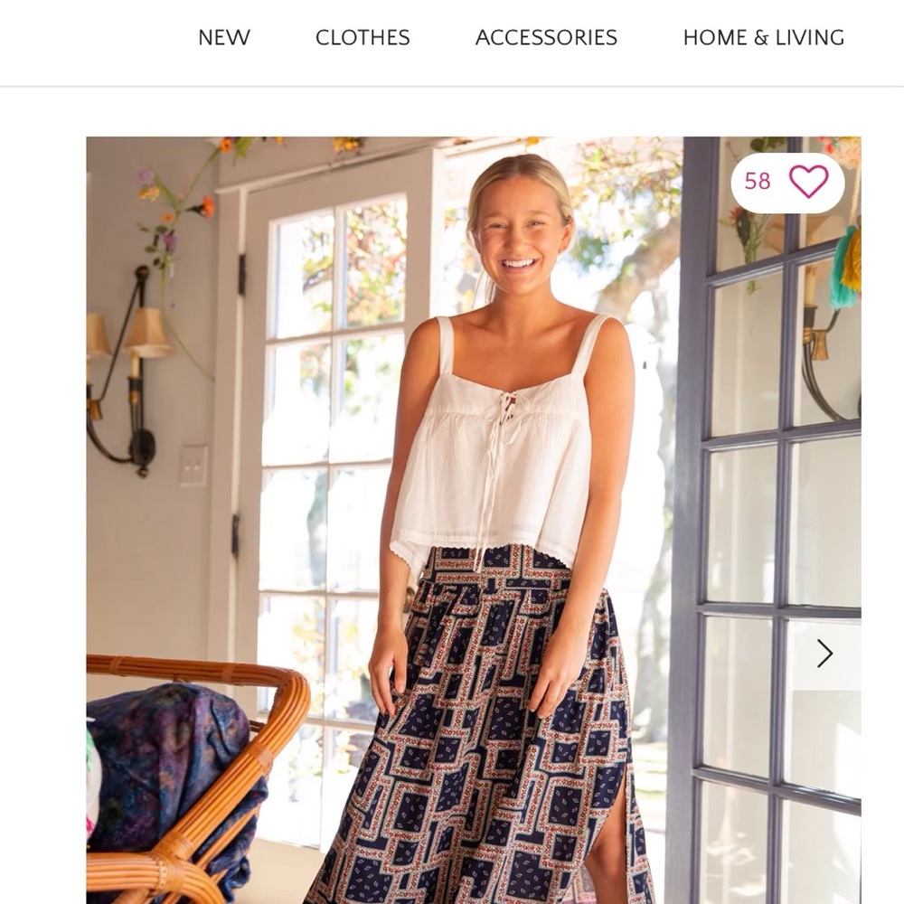 Midi boho skirt